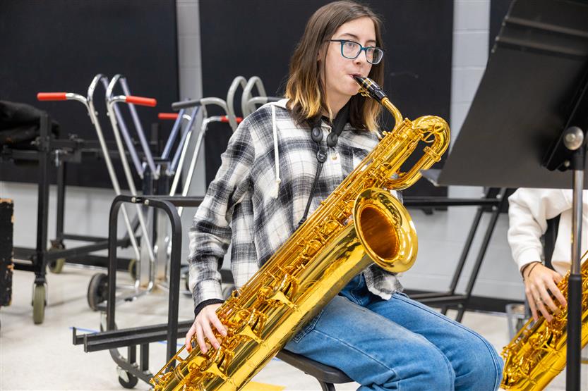 Fairview High band students play
